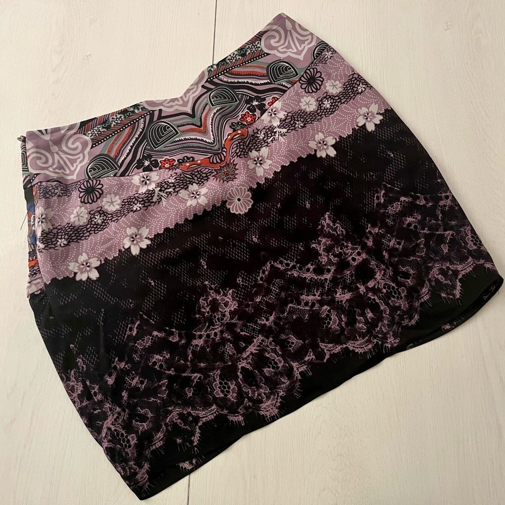 Tibi silk Floral Patterned mini Skirt